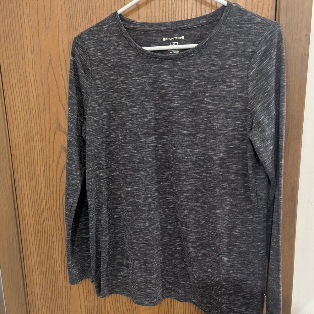 Architect Long Sleeve Gray Spec Top- Women's Size Small